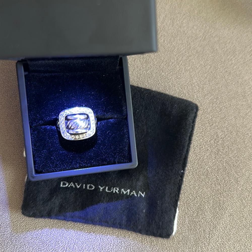 DAVID YURMAN DIAMOND BUCKLE RING